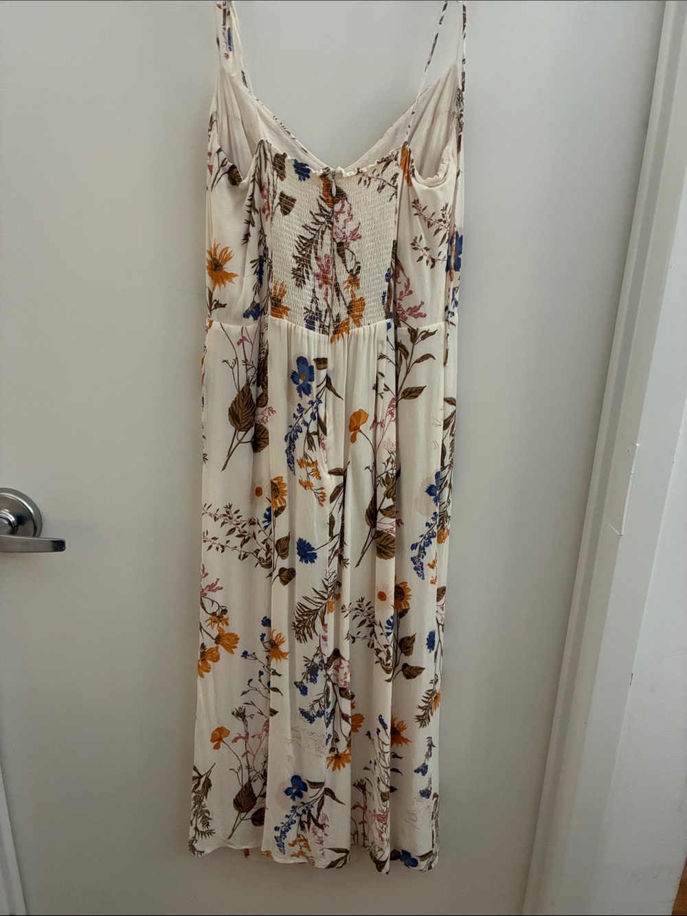 Reformation Kourtney Cream Floral Maxi Dress 10 EUC - Picture 13 of 16